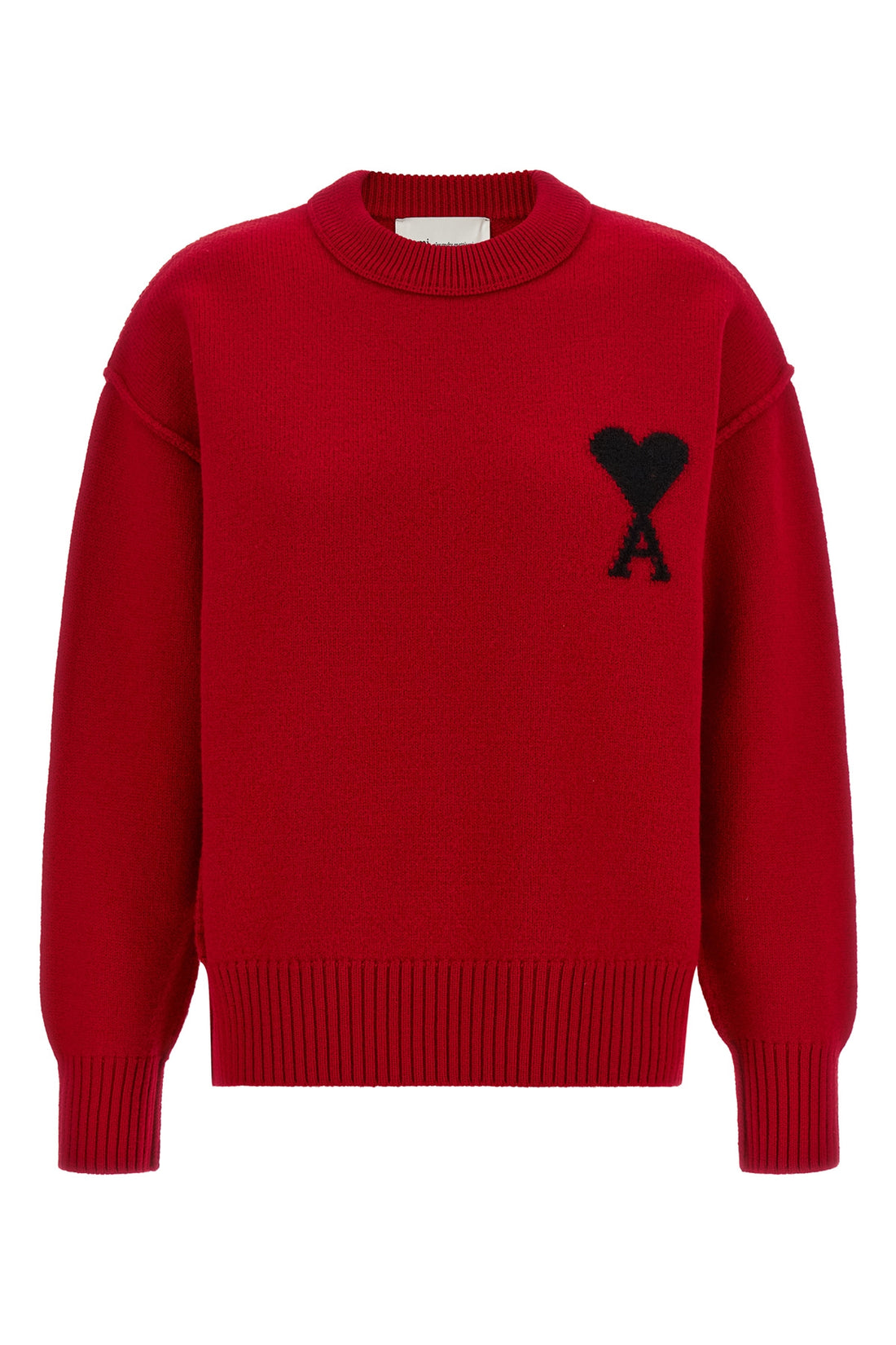 AMI PARIS S the ami paris pure wool crew neck sweater defines a contemporary aesthetic throu