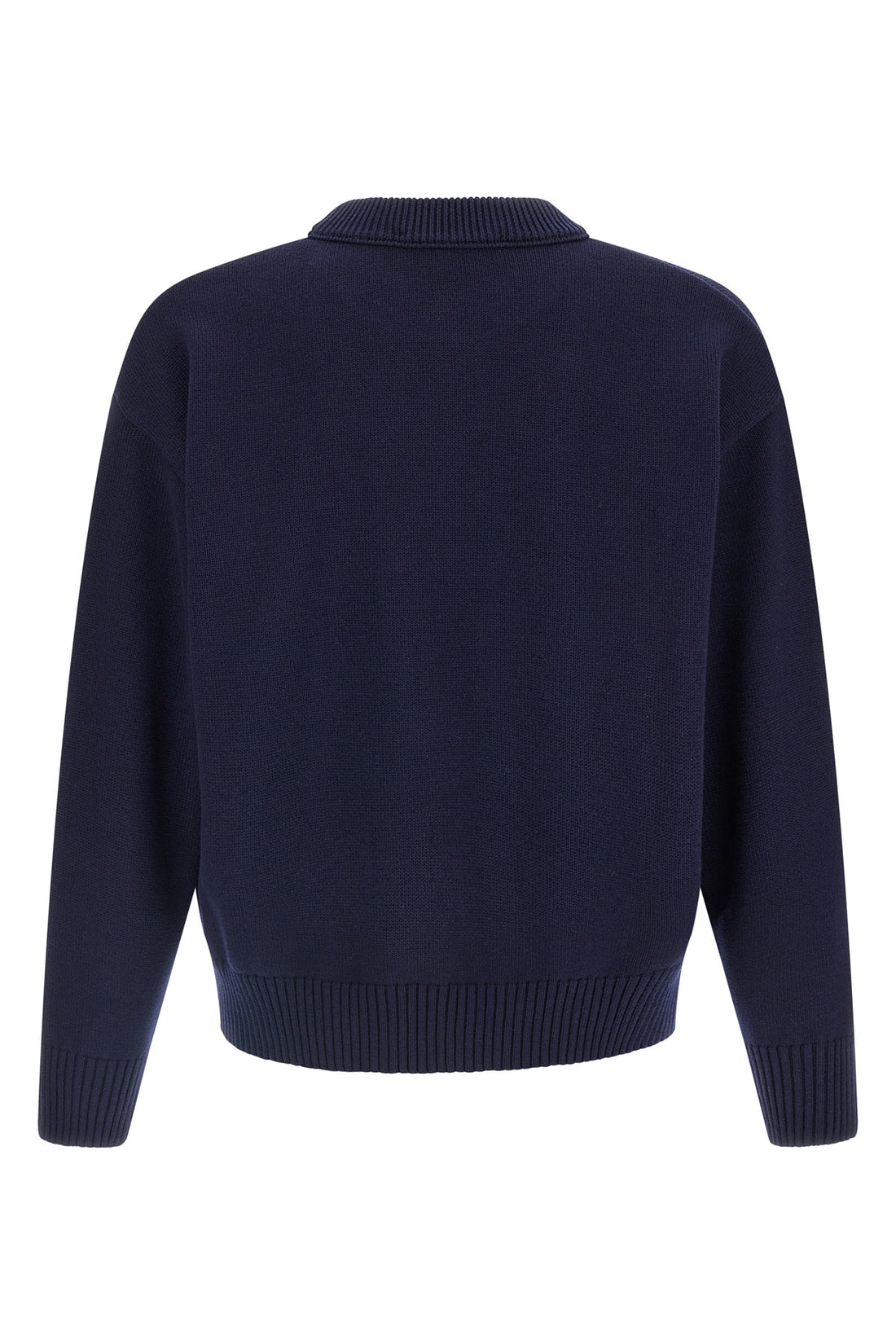 AMI PARIS XL knitted wool and cotton blend sweater