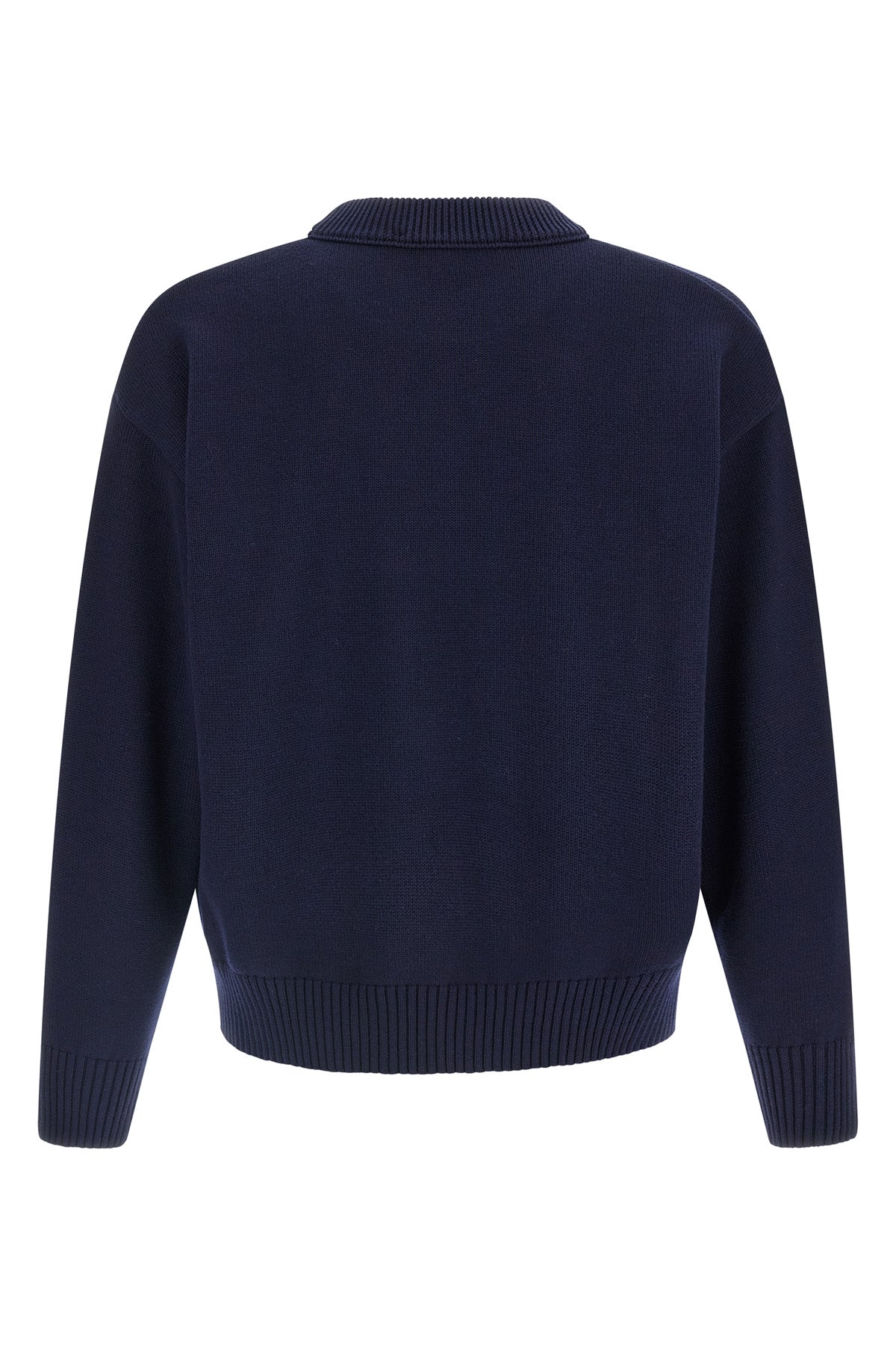 knitted wool and cotton blend sweater