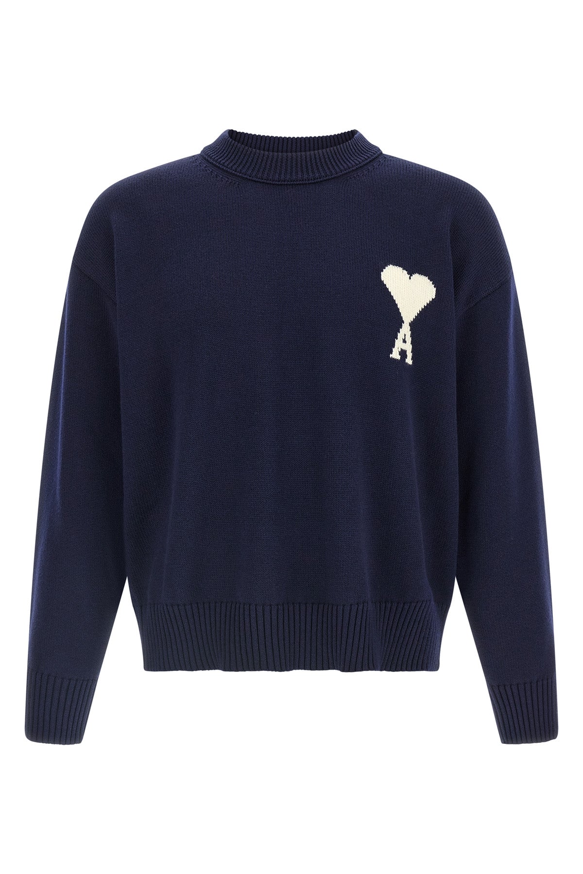 knitted wool and cotton blend sweater