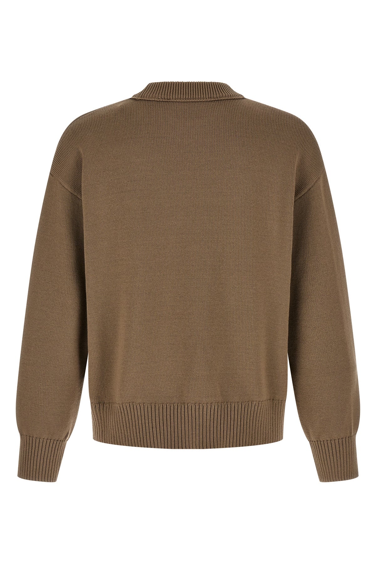 knitted wool and cotton blend sweater