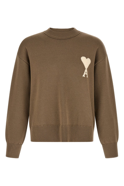 knitted wool and cotton blend sweater