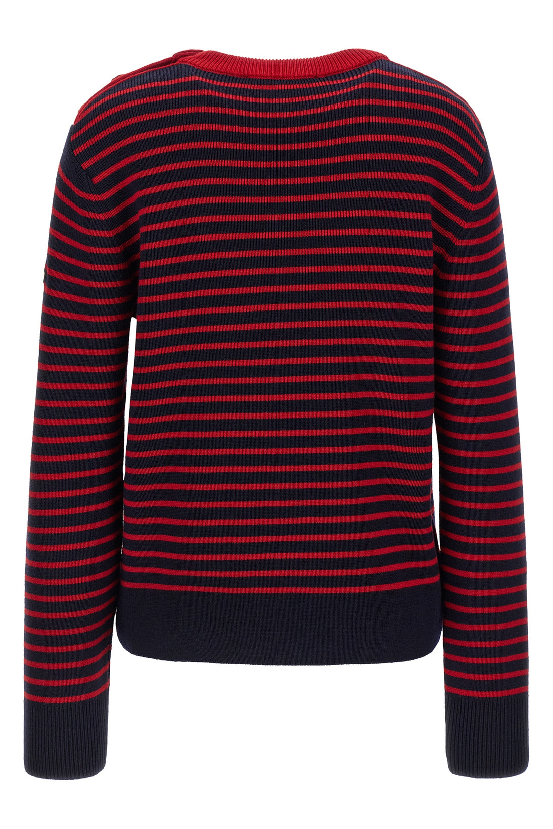 AMI PARIS M the ami paris crewneck sweater reinterprets the marinière aesthetic through ri