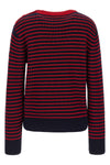 the ami paris crewneck sweater reinterprets the marinière aesthetic through ri