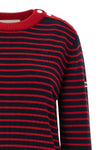 the ami paris crewneck sweater reinterprets the marinière aesthetic through ri