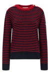 the ami paris crewneck sweater reinterprets the marinière aesthetic through ri