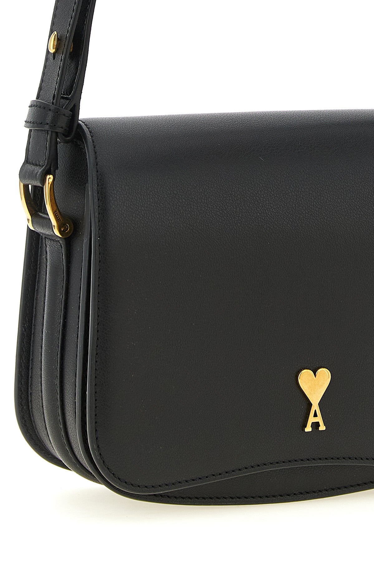 the ami paris paris paris crossbody bag is made of fine smooth calf leather