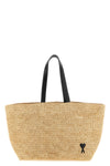 braided raffia shopping bag