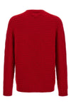 crew neck sweater in knitted wool and cashmere