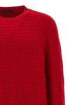 crew neck sweater in knitted wool and cashmere