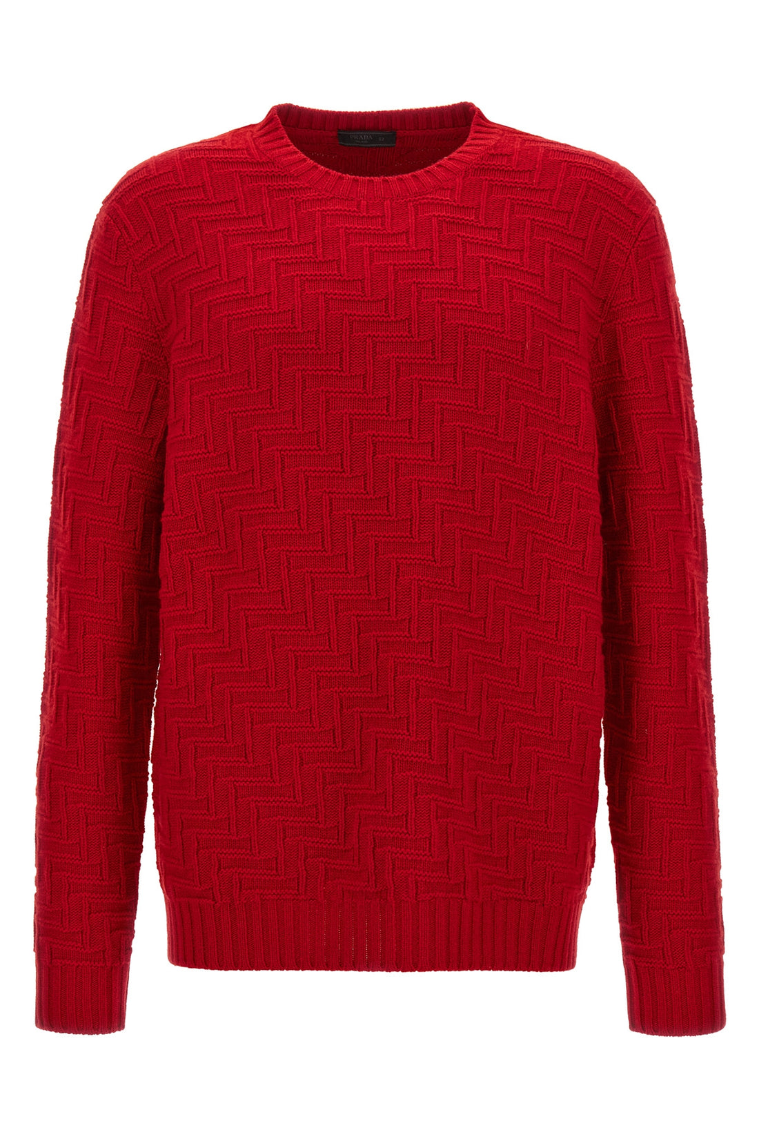 PRADA 50 crew neck sweater in knitted wool and cashmere