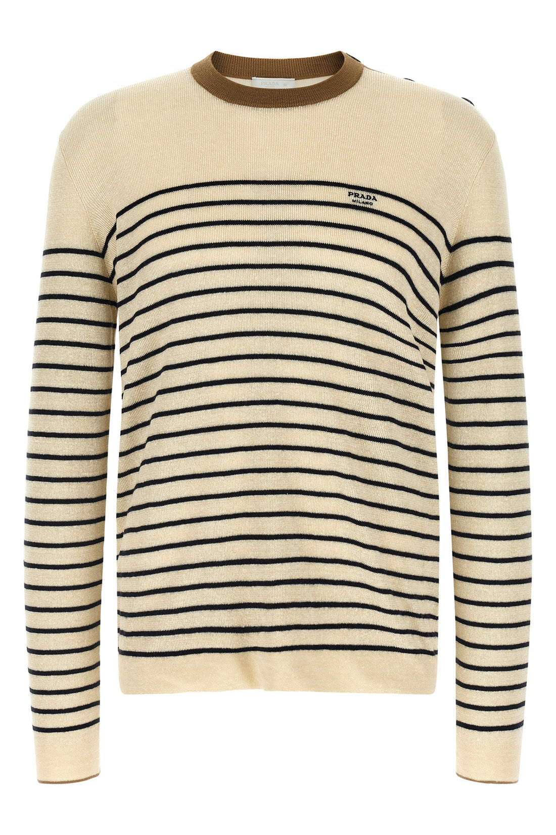 PRADA 48 striped linen
