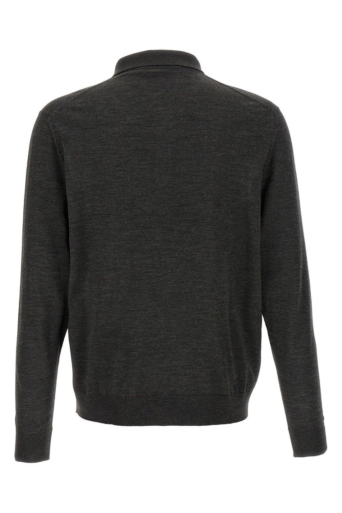 KITON L polo shirt in wool mélange knit