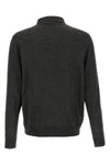polo shirt in wool mélange knit