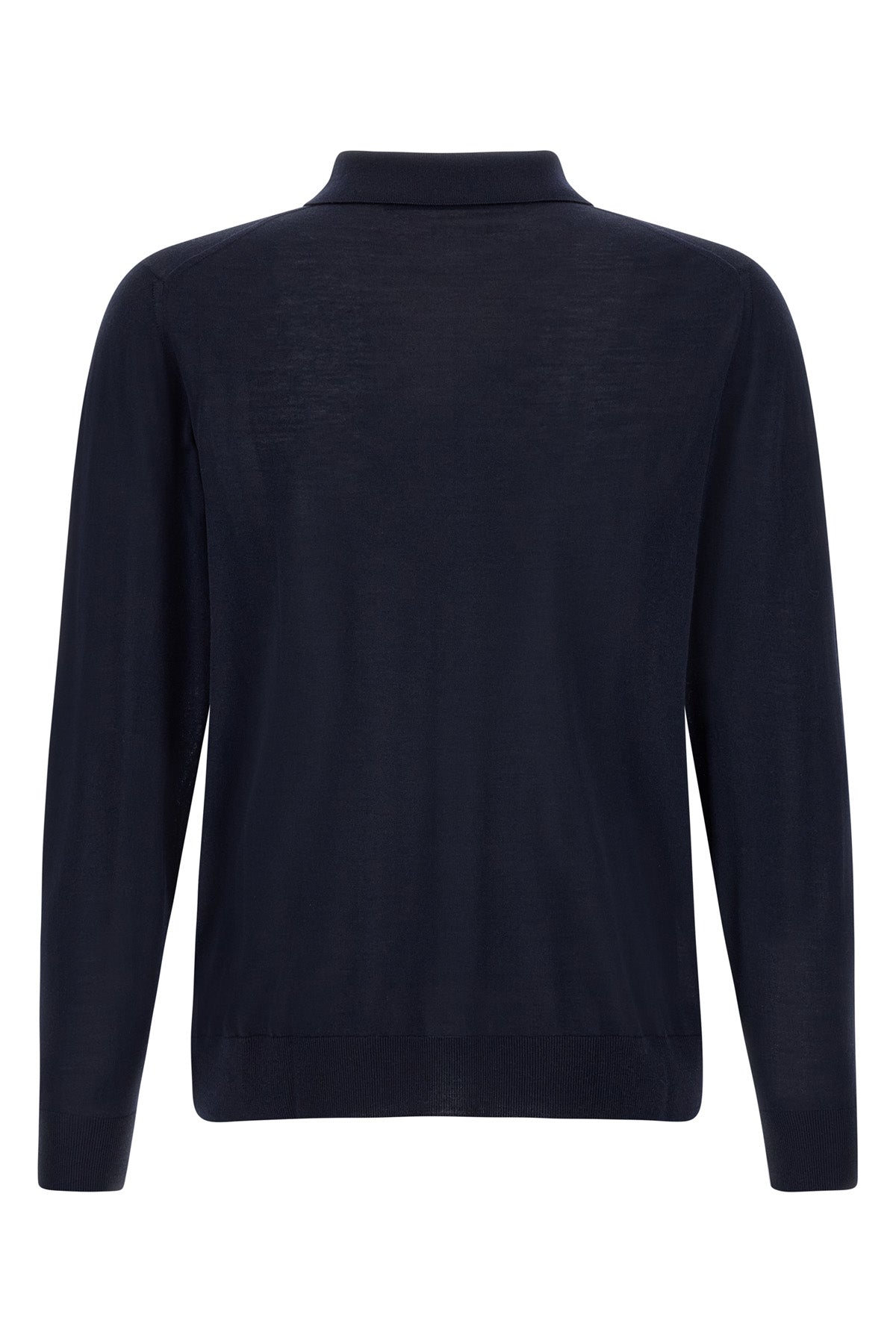 the kiton long-sleeved polo shirt in fine 14 micron wool