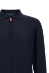 the kiton long-sleeved polo shirt in fine 14 micron wool