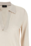 polo shirt in cashmere and silk blend