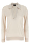 polo shirt in cashmere and silk blend
