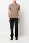 polo shirt in silk blend knit