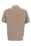 polo shirt in silk blend knit