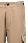 fleet wool blend pants