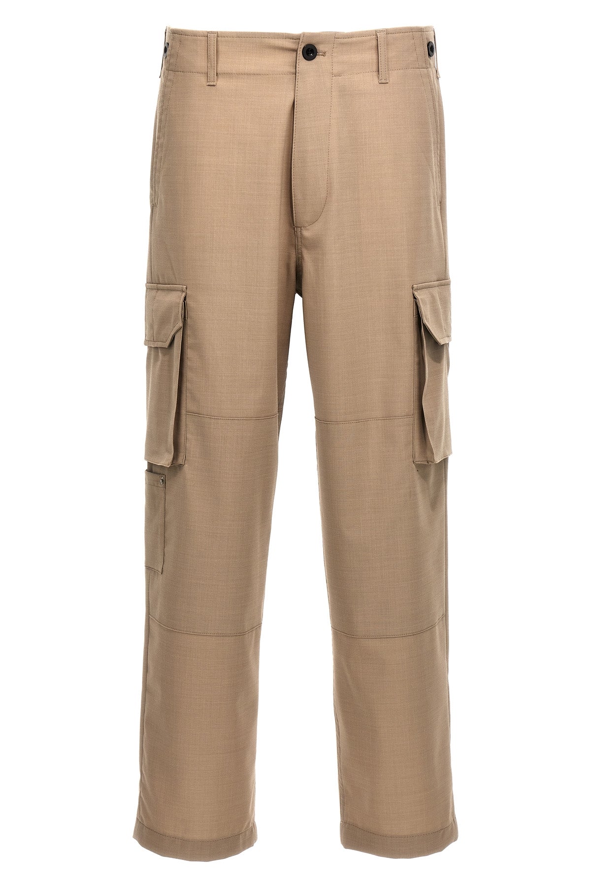 fleet wool blend pants