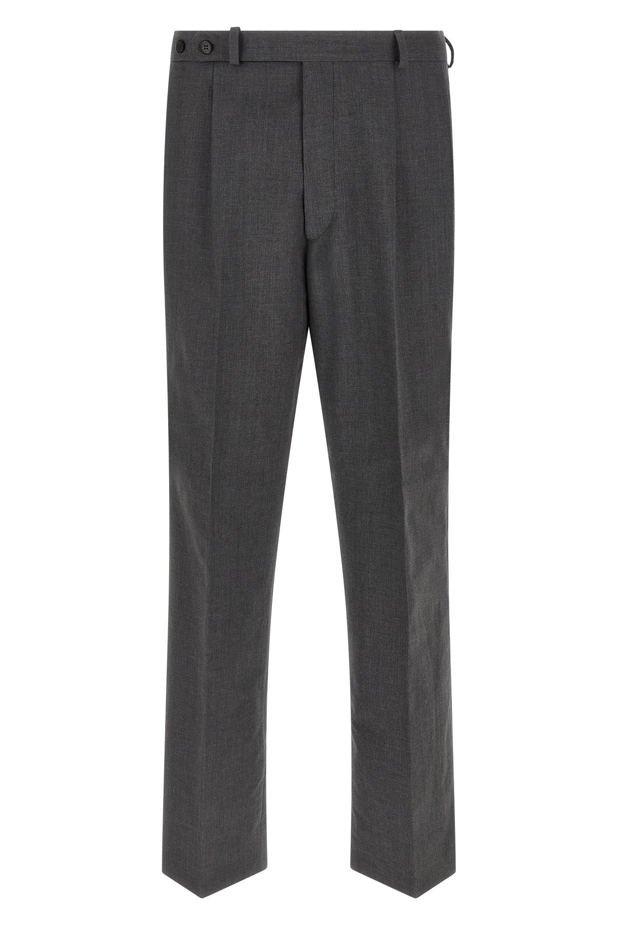 tailored pants in virgin wool and cotton blend