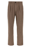 gin pants in linen and cotton blend