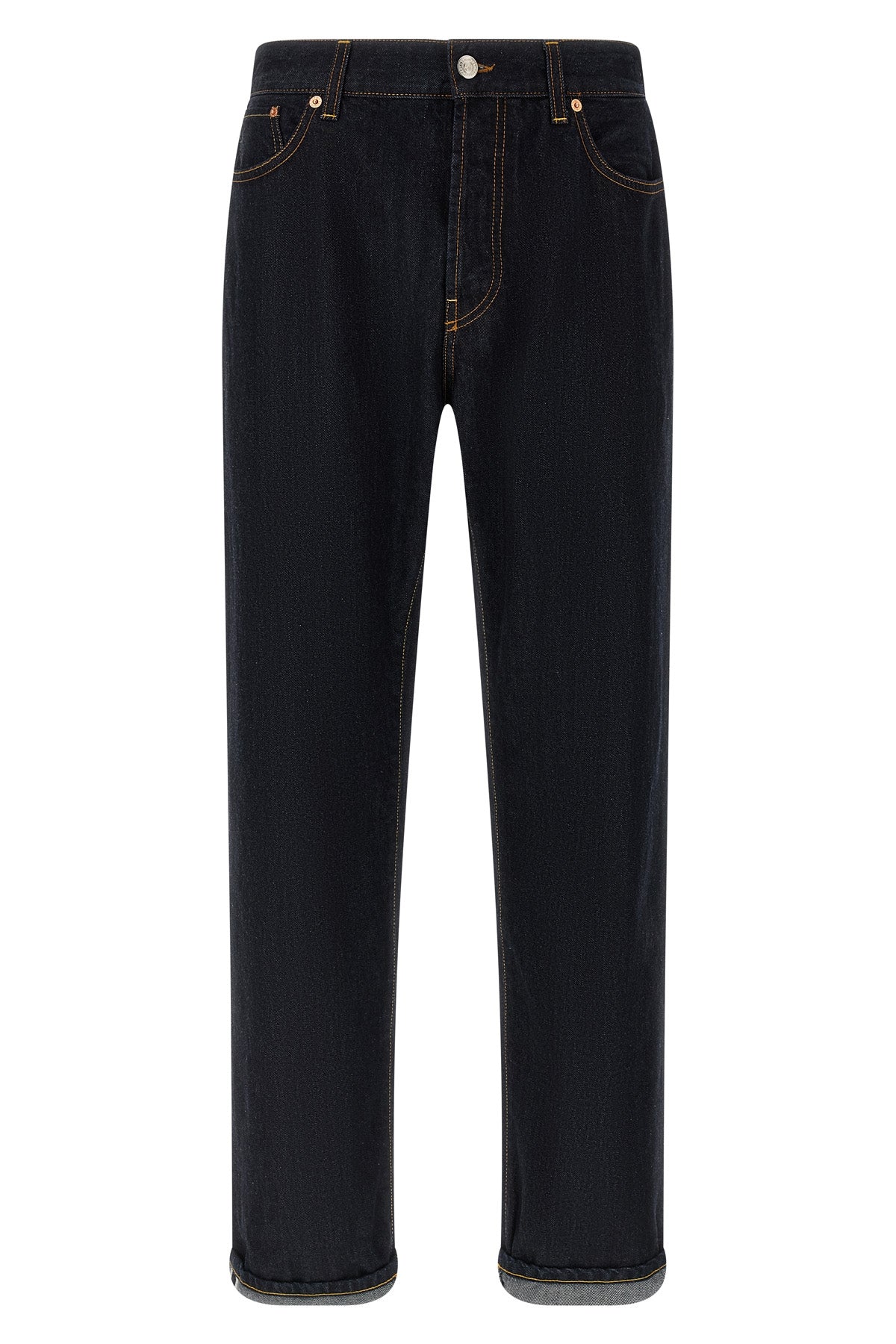 13 1/4 oz non-stretch cotton denim bowl jeans