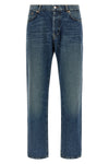 bowl stone-washed 13 1/4 oz non-stretch cotton denim jeans