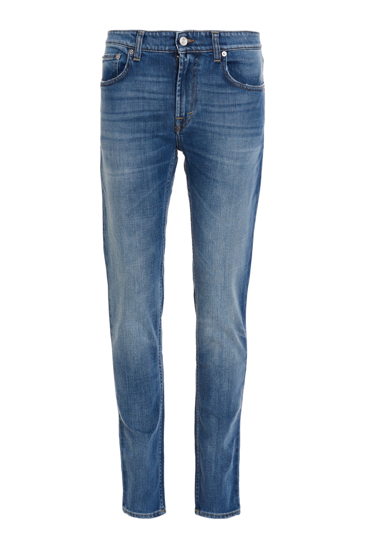 department 5 skeith white stretch cotton denim jeans
