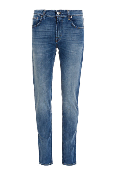 department 5 skeith white stretch cotton denim jeans