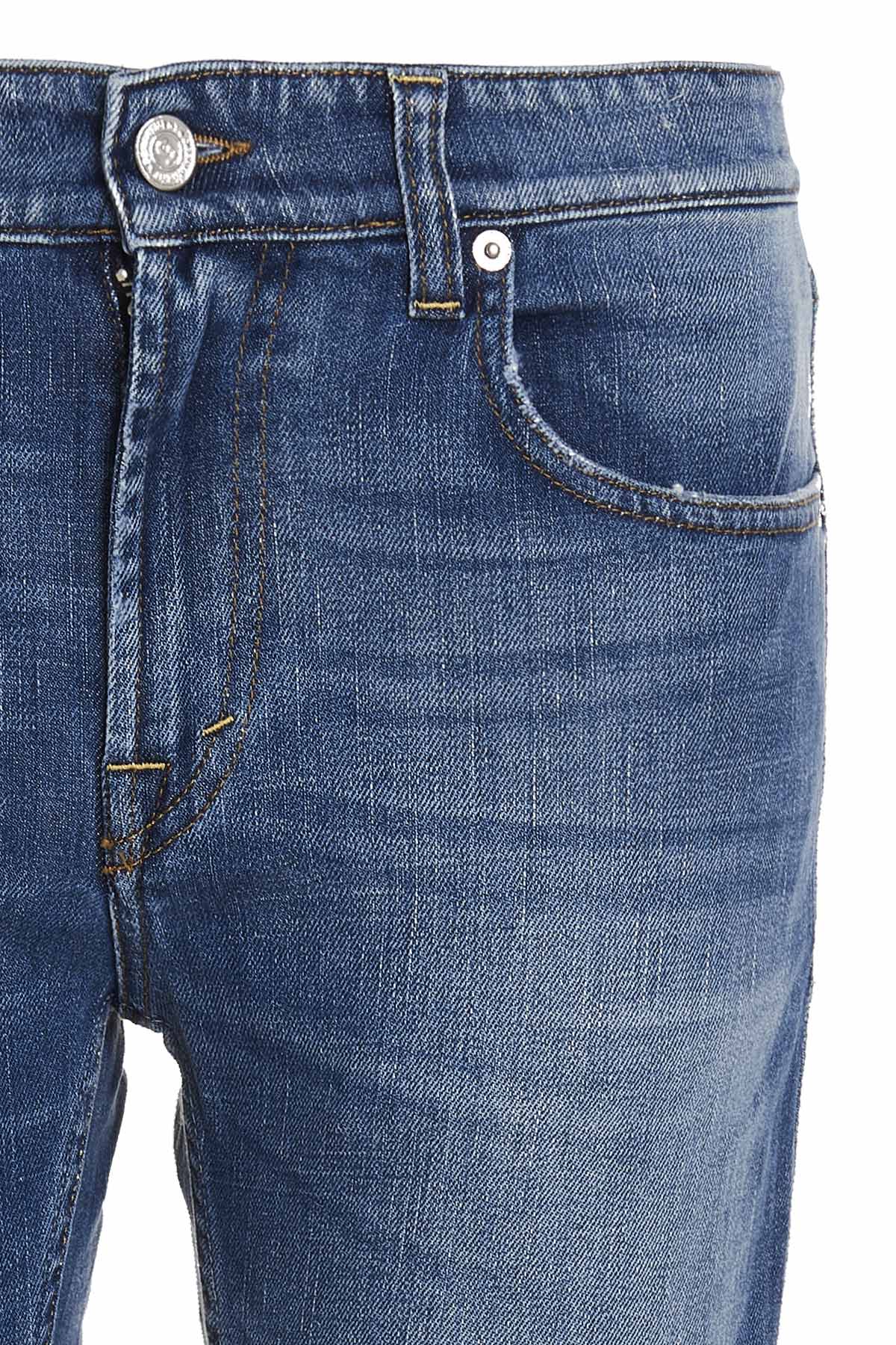 department 5 skeith white stretch cotton denim jeans