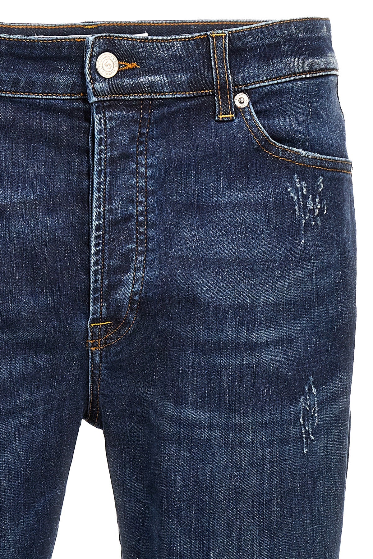 drake cotton blend denim jeans