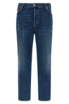 drake stone washed stretch cotton denim jeans