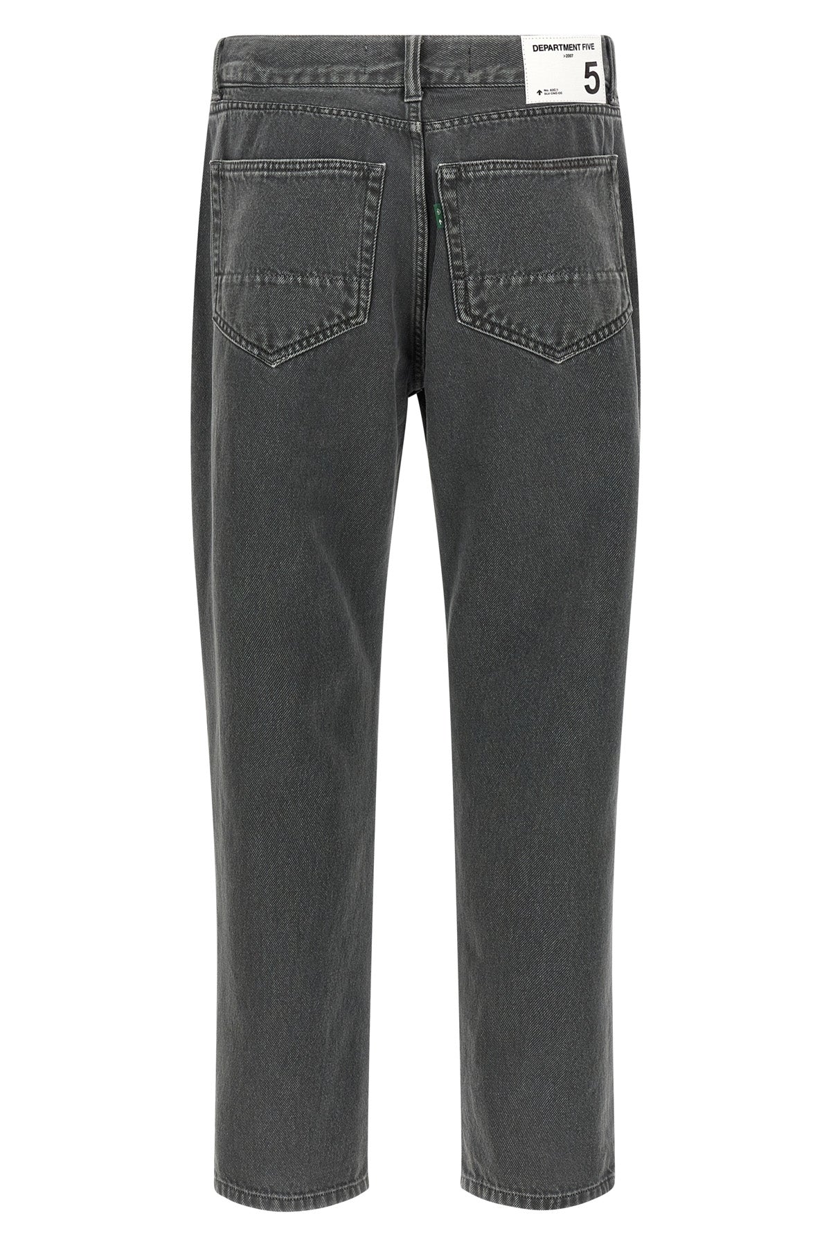 musso cropped bull jeans in used-effect garment-dyed cotton
