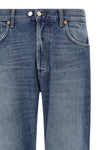 musso used-effect stonewashed cotton denim jeans