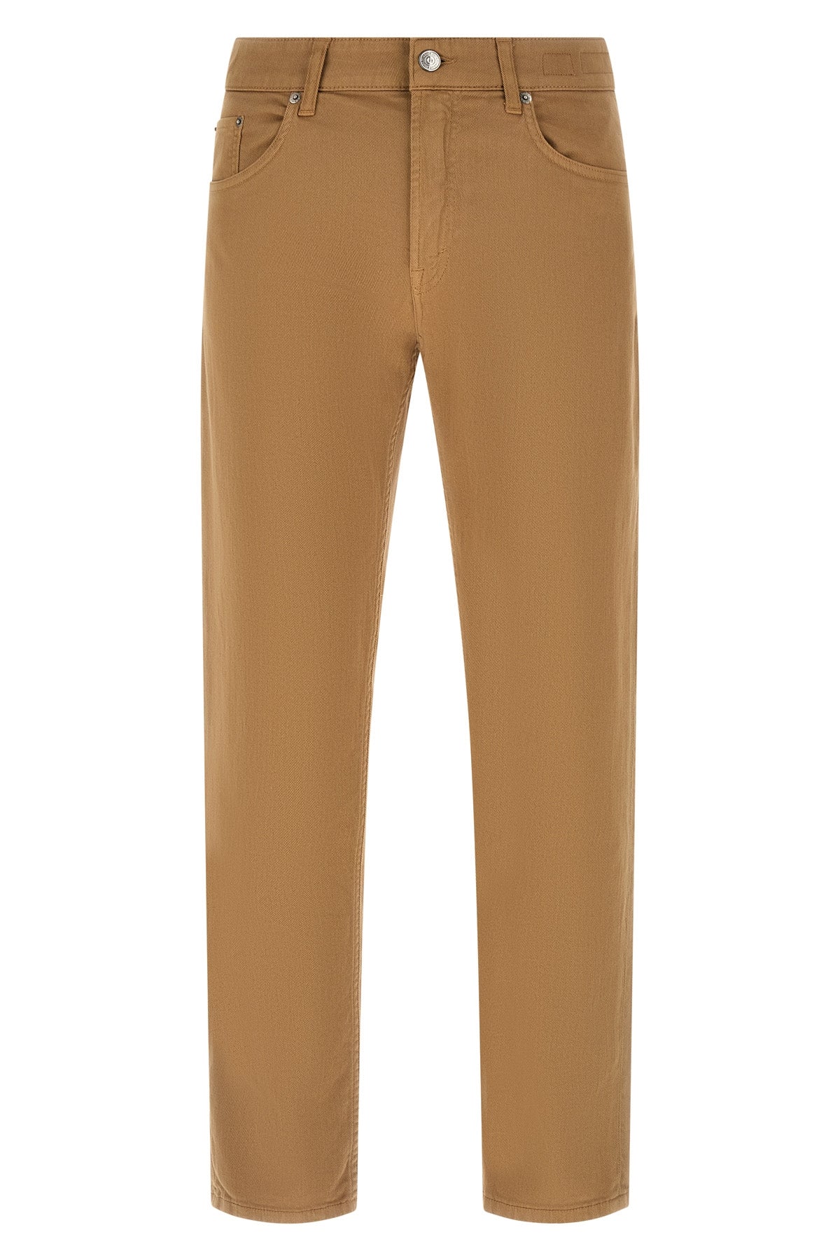 talk garment-dyed cotton denim jeans