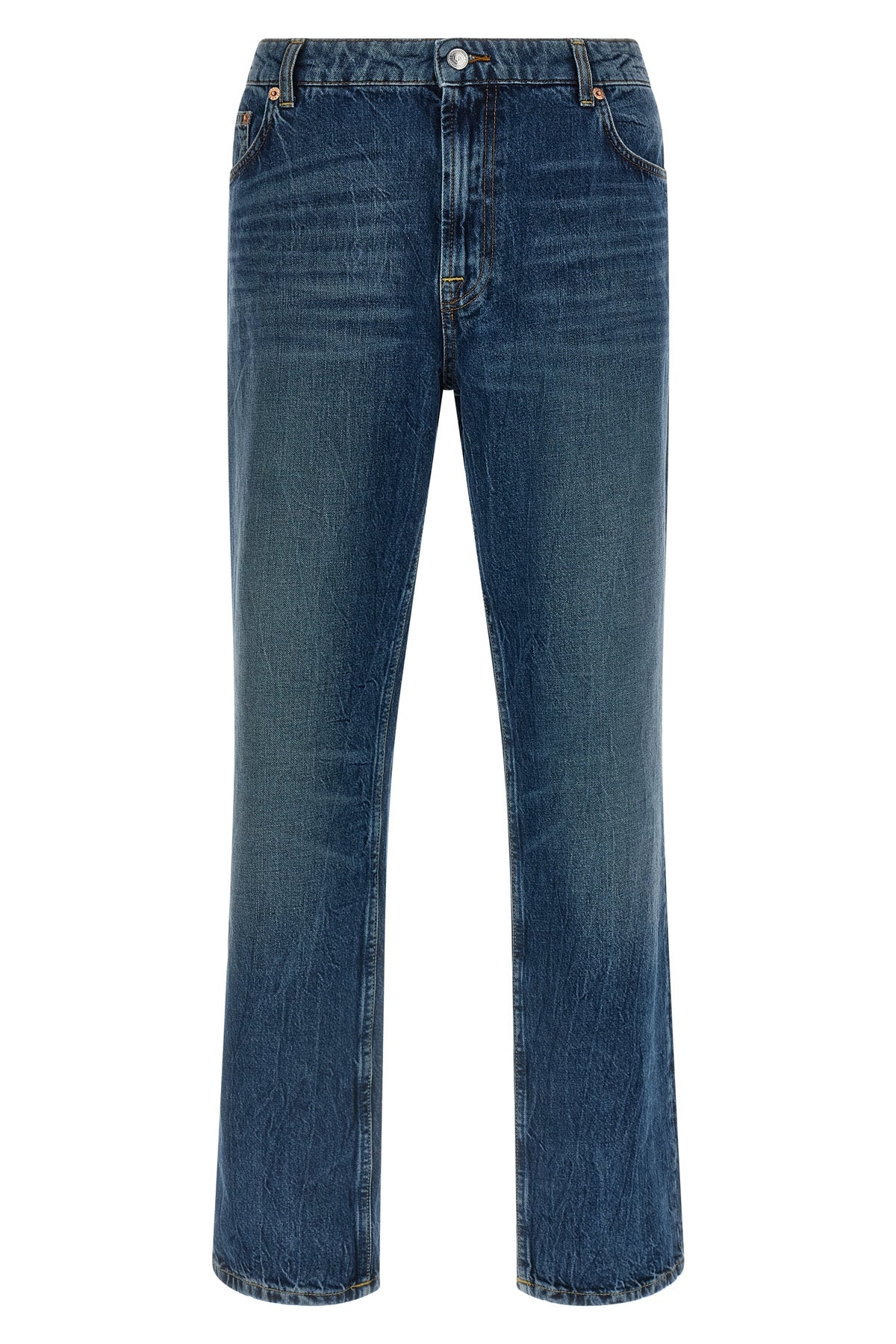 stones stone-washed cotton denim jeans