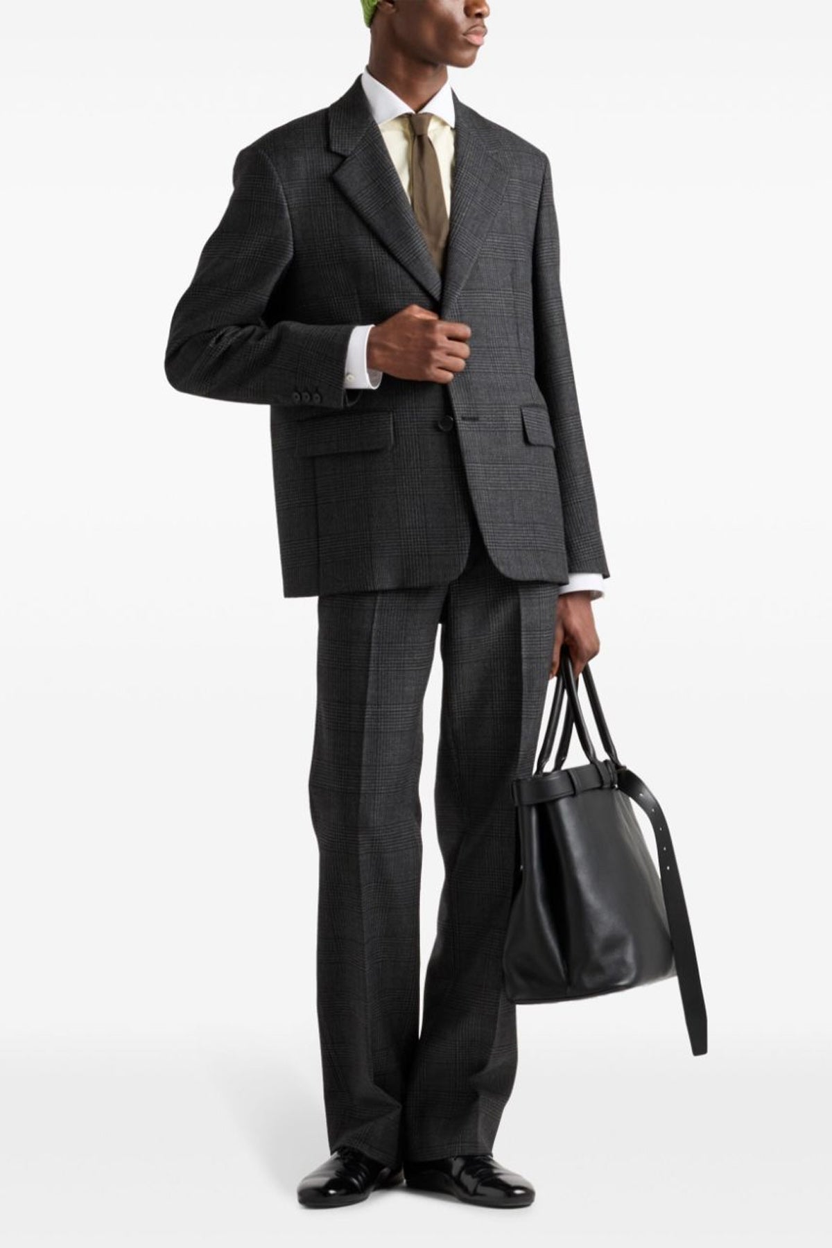 check wool trousers