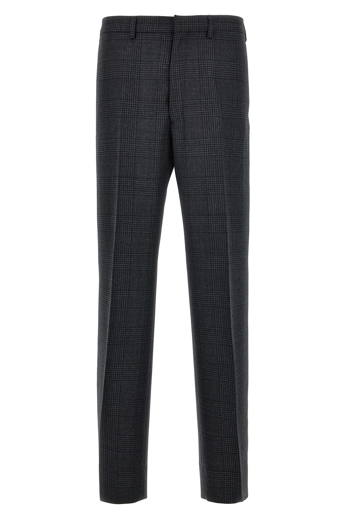 PRADA 48 check wool trousers