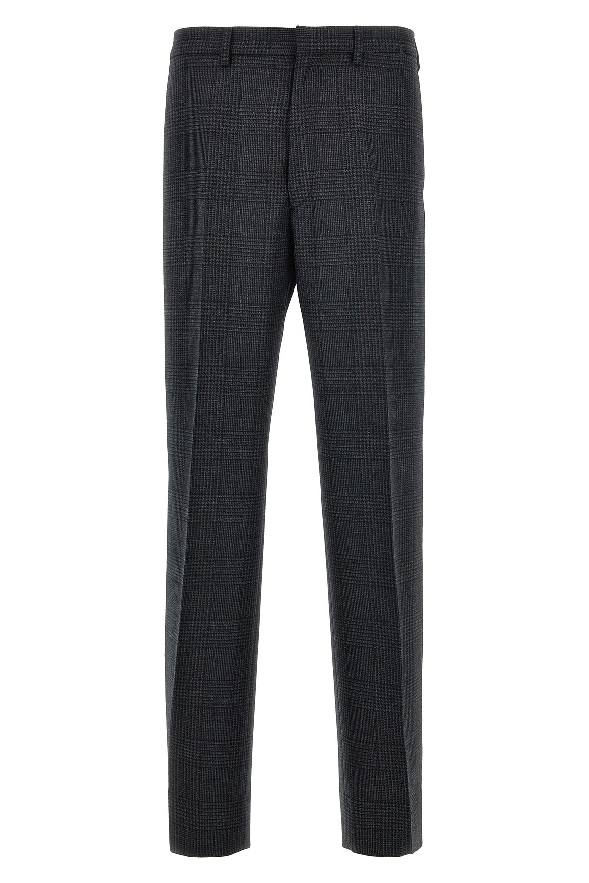 check wool trousers