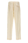 all-over checkered pants in rayon blend