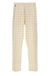 all-over checkered pants in rayon blend