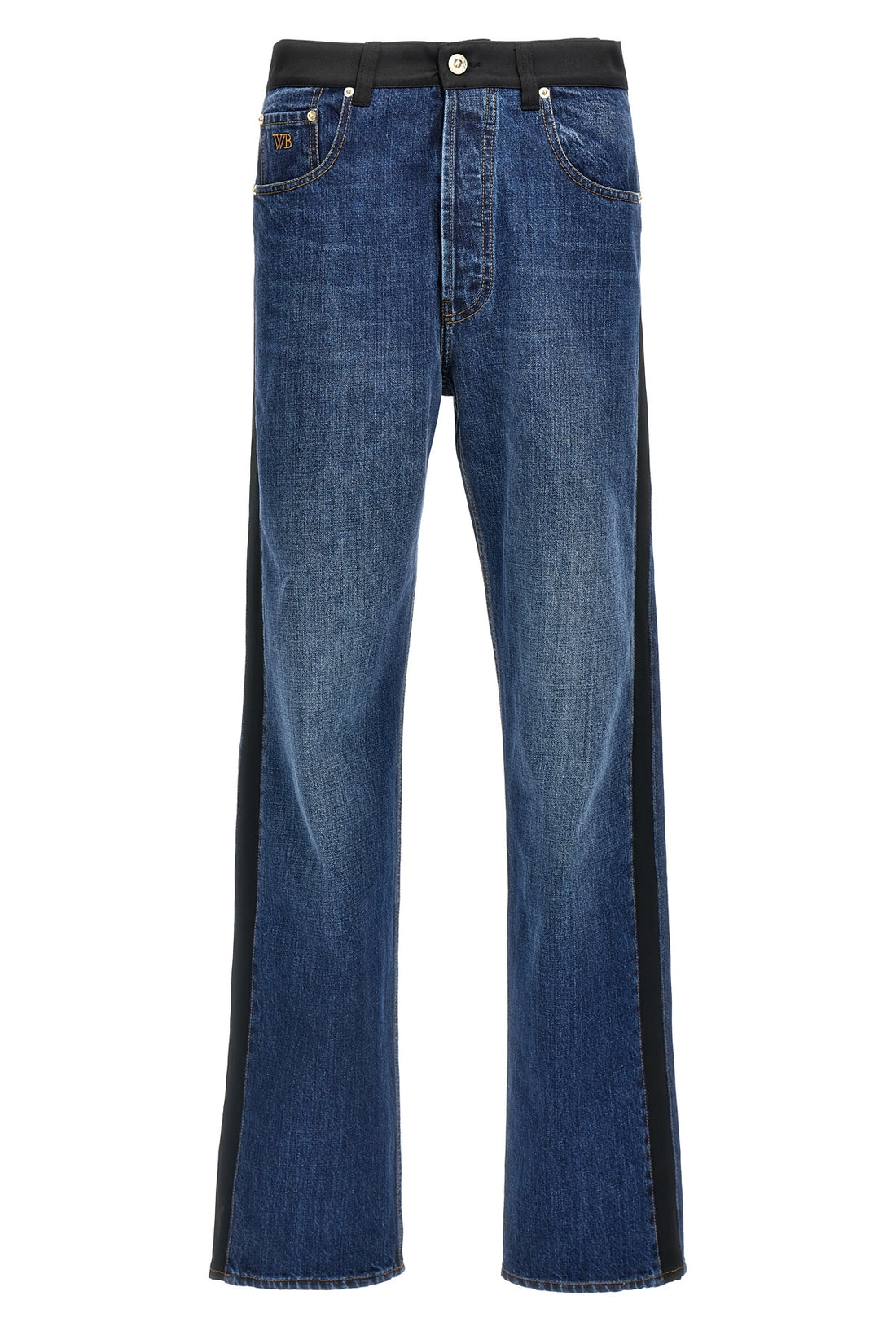 WALES BONNER 34 echo denim delavé cotton denim jeans