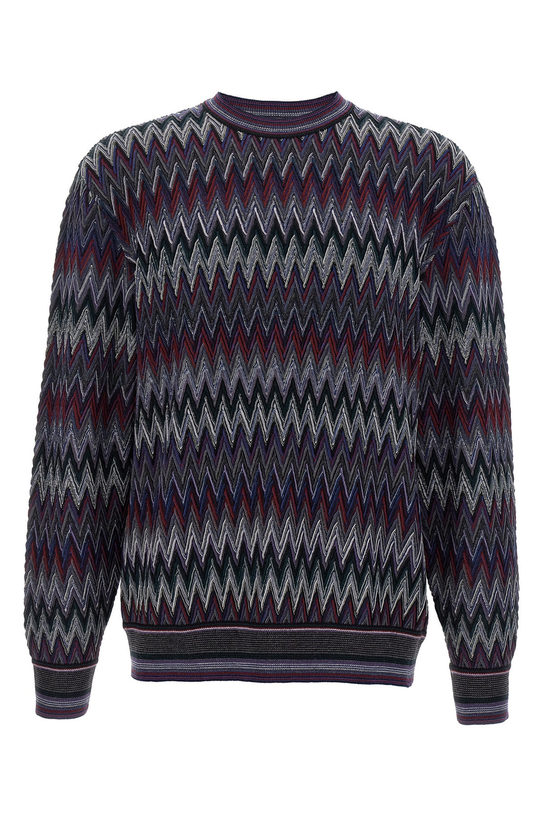 MISSONI 50 zigzag pattern wool sweater