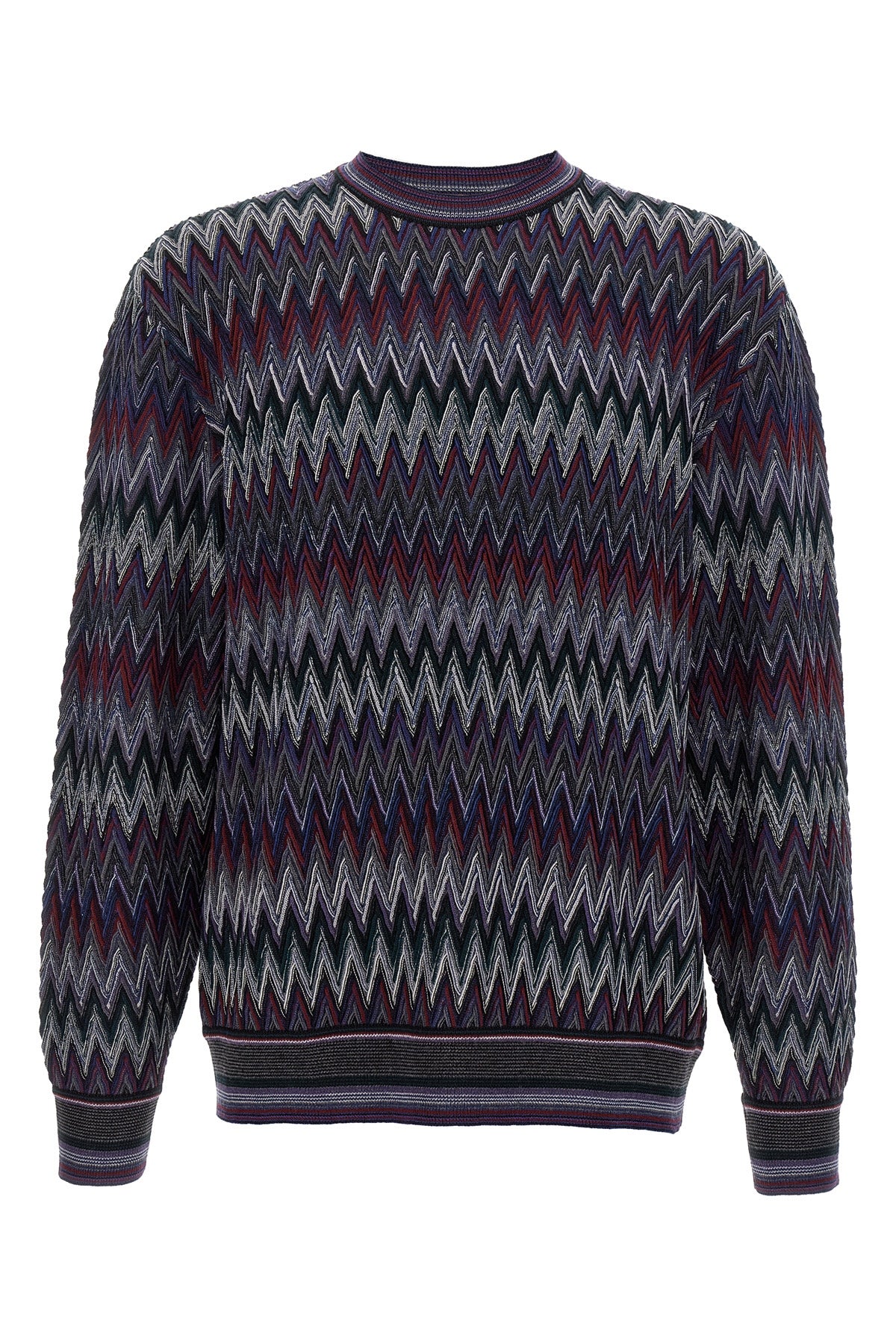zigzag pattern wool sweater