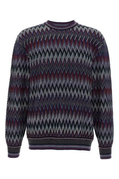 zigzag pattern wool sweater
