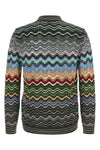 cardigan in cotton and viscose chevron