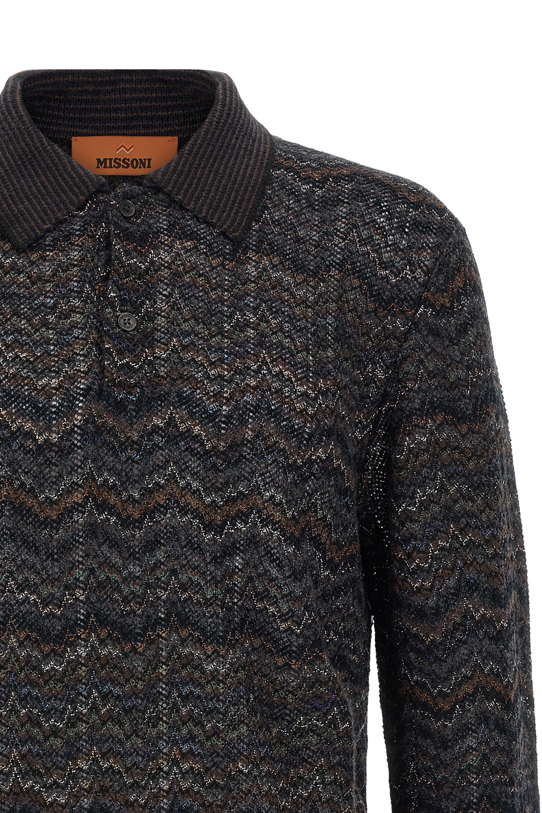 MISSONI 48 the missoni long-sleeved polo shirt in a fine cashmere blend
